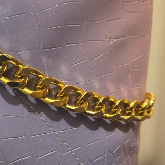 Elegant Pink and Purple Croc-Embossed Women's Boots - Picture 7 of 10